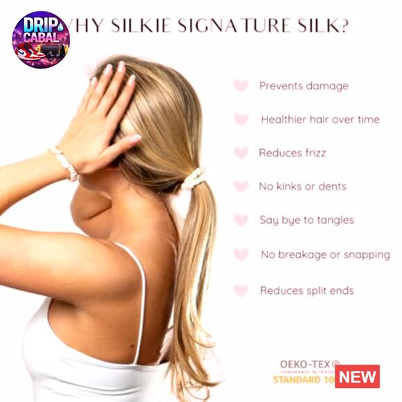 Skinny Silk Scrunchies Set Elegant Minimal Chic Hair Ties No Damage main image 5